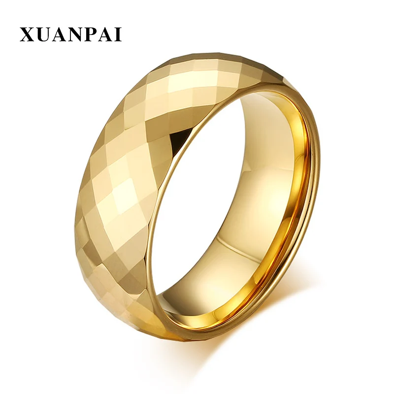 XUANPAI Rhombus Cutting Surface Tungsten Carbide Wedding Bang Gift Gold Tone US Size 7 To 13
XUANPAI Rhombus Cutting Surface Tungsten Carbide Wedding Bang Gift Gold Tone US Size 7 To 13