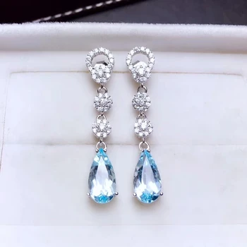 natural blue topaz drop earrings 925 silver natural gemstone earrings women Luxurious long snowflake water drop woman party
natural blue topaz drop earrings 925 silver natural gemstone earrings women Luxurious long snowflake water drop woman party