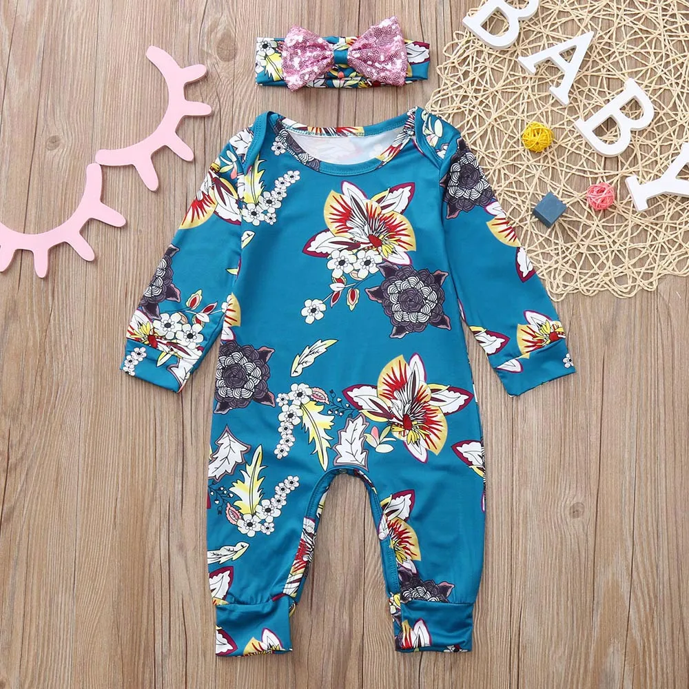 2019 Fashion Baby Set Infant Baby Girls Long Sleeve Floral Print Jumpsuit Romper+Headband Outfits Baby Clothes Drop Shipping
2019 Fashion Baby Set Infant Baby Girls Long Sleeve Floral Print Jumpsuit Romper+Headband Outfits Baby Clothes Drop Shipping
