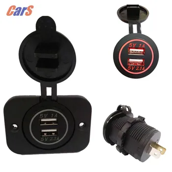 12V-24V 3 colors Waterproof Car Charger Universal Dual USB Car Charger Cigarette Lighter LED digital display car styling 
12V-24V 3 colors Waterproof Car Charger Universal Dual USB Car Charger Cigarette Lighter LED digital display car styling