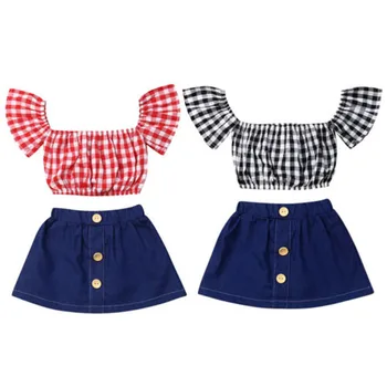 Pudcoco Toddler Baby Girl 1-5T Dress Set Off-Shoulder Plaids Tops+Skirt 2PCS Summer Outfit Sunsuit
Pudcoco Toddler Baby Girl 1-5T Dress Set Off-Shoulder Plaids Tops+Skirt 2PCS Summer Outfit Sunsuit