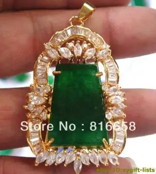 Free shipping@@Inlay crystal beautitul lady's green Natural stone wedding pendant Necklace
Free shipping@@Inlay crystal beautitul lady's green Natural stone wedding pendant Necklace