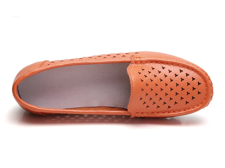 AH 201-1-2019 New Genuine Leather Cut Outs Women Summer Loafers-16