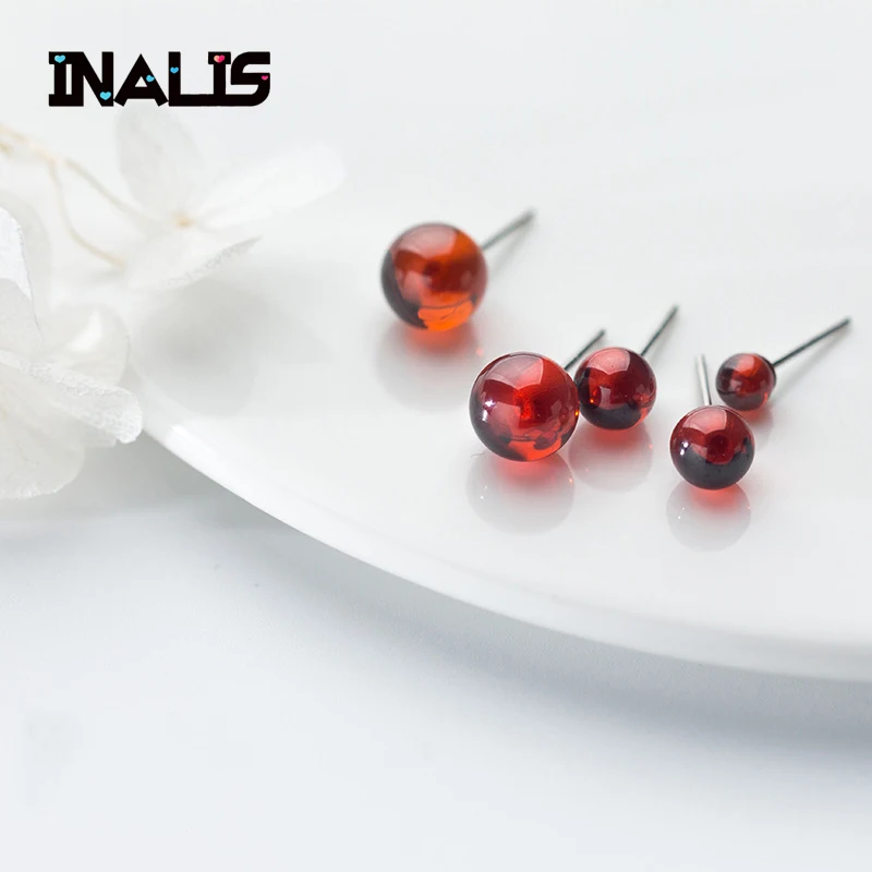 INALIS New Cute Stud Earrings S925 Sterling Silver Single Ruby Garnet Crystal Stone Brincos Fine Jewelry Girl Ear Accessories
INALIS New Cute Stud Earrings S925 Sterling Silver Single Ruby Garnet Crystal Stone Brincos Fine Jewelry Girl Ear Accessories
