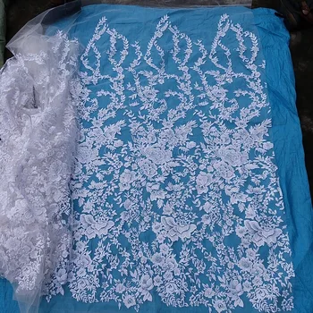 Off White 3D flowers a few sequins on netting/mesh embroidered wedding/ evninging/show dress lace fabric for wedding
Off White 3D flowers a few sequins on netting/mesh embroidered wedding/ evninging/show dress lace fabric for wedding