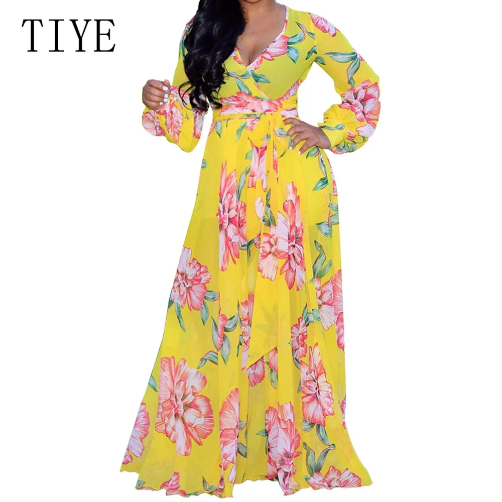 TIYE Sexy Print Vintage Maxi Dress Female Chiffon V Neck Hollow Out Long Sleeve High Waist Dresses Autumn Fashion Sweet New
TIYE Sexy Print Vintage Maxi Dress Female Chiffon V Neck Hollow Out Long Sleeve High Waist Dresses Autumn Fashion Sweet New