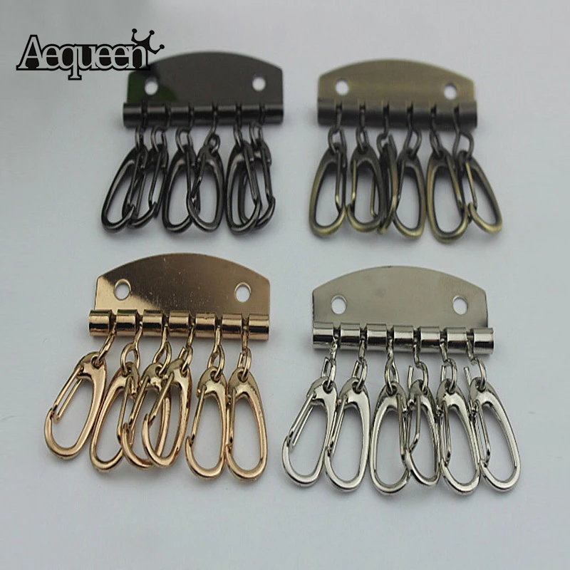 AEQUEEN 1pcs 6 Hook Chain Keys Ring Hanger Metal Hardware Bag Accessories DIY Key Holders Sewing Parts Bronze Black Gold Silver
AEQUEEN 1pcs 6 Hook Chain Keys Ring Hanger Metal Hardware Bag Accessories DIY Key Holders Sewing Parts Bronze Black Gold Silver
