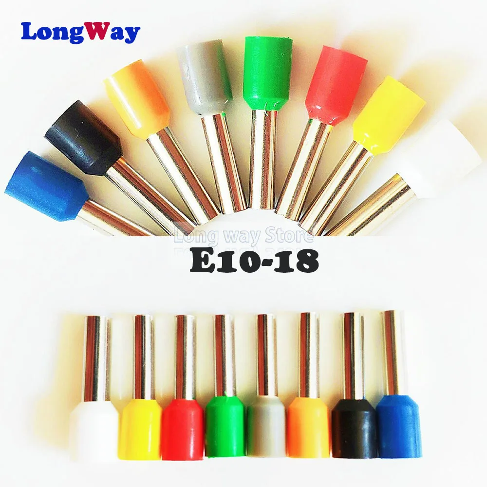 E10-18 Insulating Crimp Terminal Connector 50pcs 100pcsTube Insulated cord end terminals 10mm2 Cable Connector wire terminals
E10-18 Insulating Crimp Terminal Connector 50pcs 100pcsTube Insulated cord end terminals 10mm2 Cable Connector wire terminals