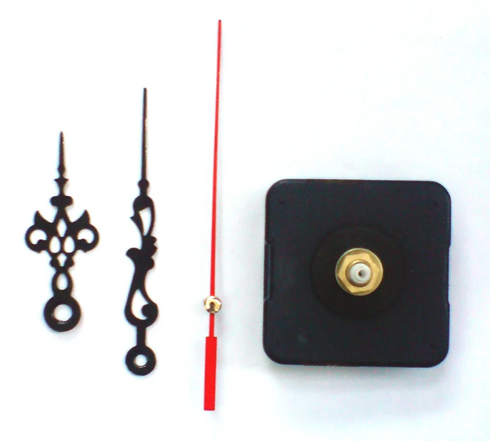 

Free shipping 2pcs/lot 18.5mm Quartz Clock Movement Kit Spindle Mechanism shaft with hands