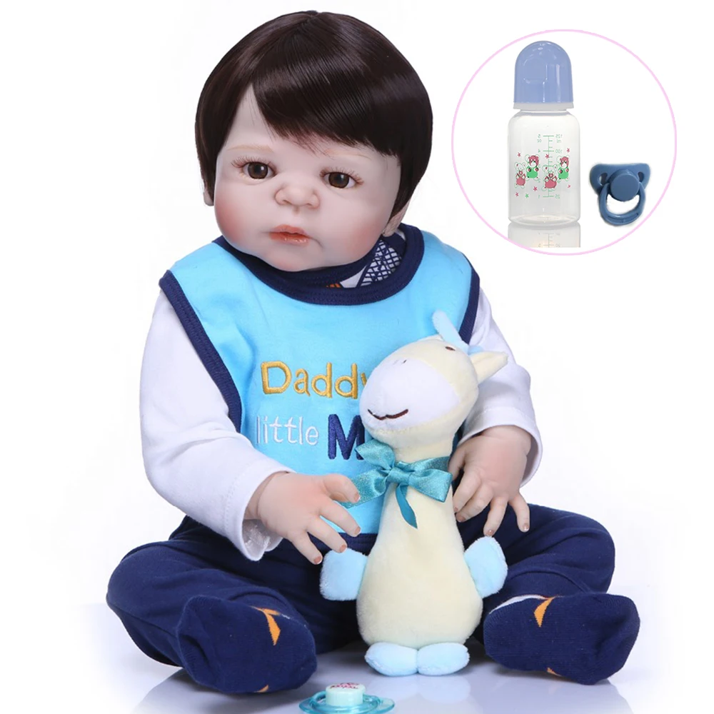 57cm Non-toxic white skin Doll hard Silicone Body Reborn Baby Doll Alive Bebe Boy Toys Brinquedos For Girls Baby play house Toys
57cm Non-toxic white skin Doll hard Silicone Body Reborn Baby Doll Alive Bebe Boy Toys Brinquedos For Girls Baby play house Toys