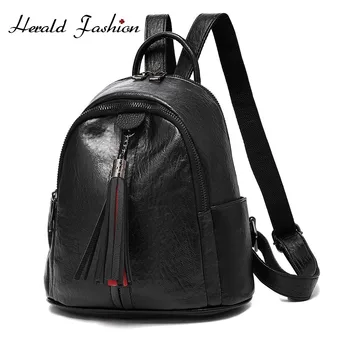 Herald Fashion Women Backpack With Tassel Quality Leather Student Bag For Teenage Girls Solid Ladies' Travel Daypacks Mochila
Herald Fashion Women Backpack With Tassel Quality Leather Student Bag For Teenage Girls Solid Ladies' Travel Daypacks Mochila