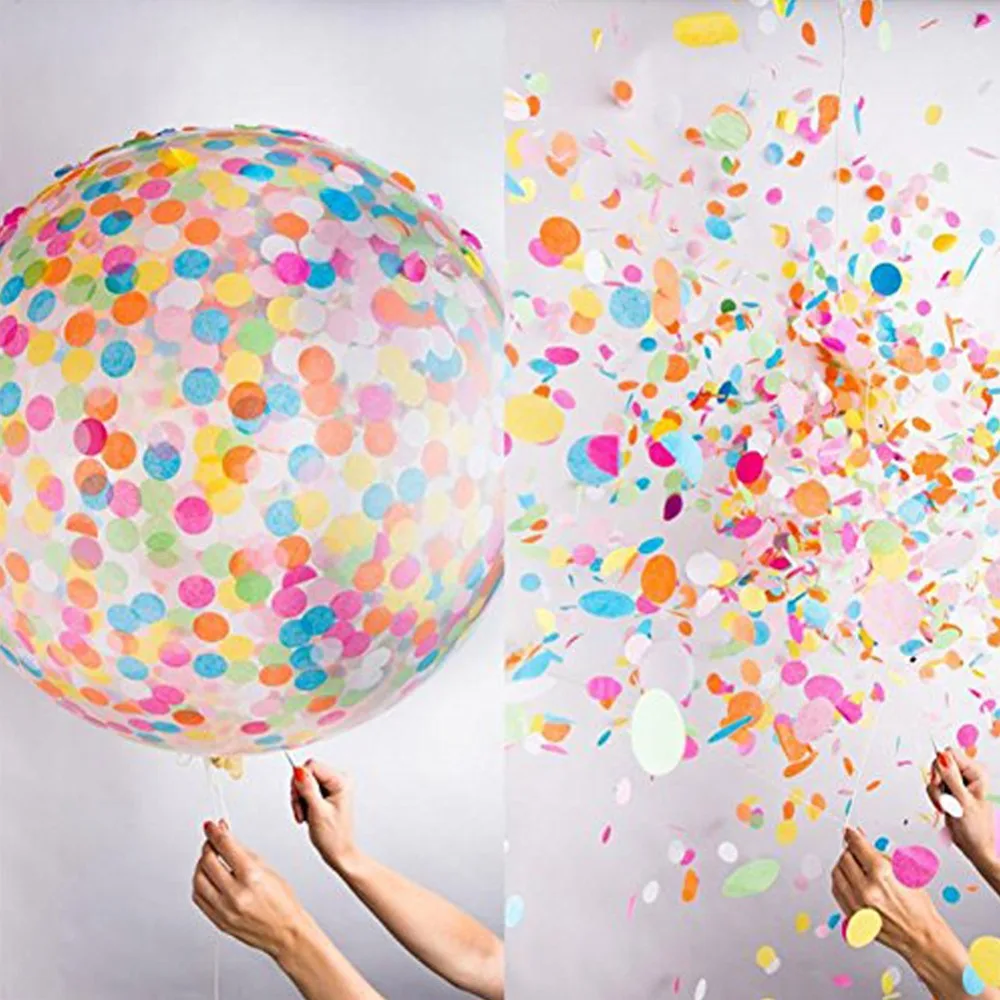 2pcs/set 36" Confetti Balloons Jumbo Latex Balloons Paper Balloons with Multicolor Confetti for Wedding, Party Decorative
2pcs/set 36" Confetti Balloons Jumbo Latex Balloons Paper Balloons with Multicolor Confetti for Wedding, Party Decorative