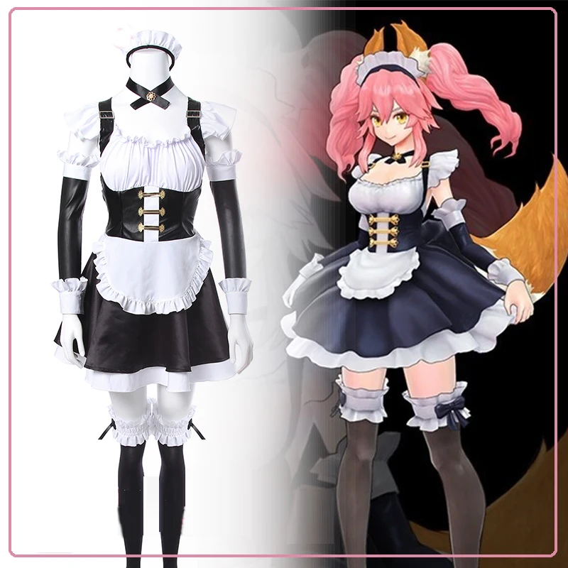 Fate grand order Tamamo no Mae cosplay costume female black white Apron lolita dress Maid dresses uniform Anime clothes outfits
Fate grand order Tamamo no Mae cosplay costume female black white Apron lolita dress Maid dresses uniform Anime clothes outfits