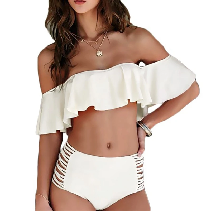 Vertvie Women Swimsuits Sexy Two-piece Suits Off Shoulder Bikini Set Swimwear Female High Waist Bathing Suit Push Up Bikini New
Vertvie Women Swimsuits Sexy Two-piece Suits Off Shoulder Bikini Set Swimwear Female High Waist Bathing Suit Push Up Bikini New