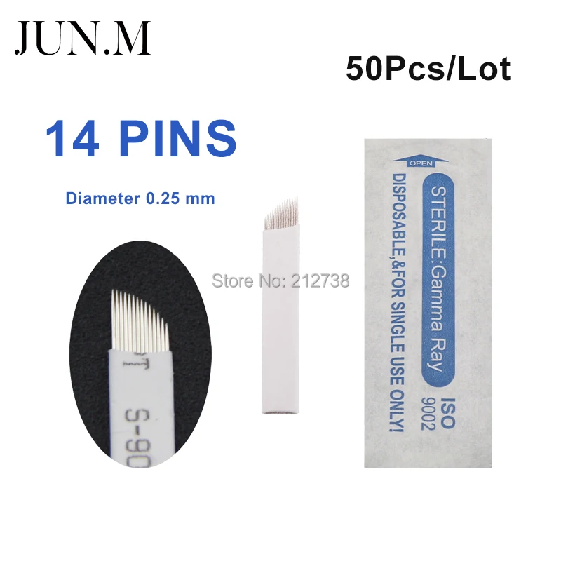 50PCS 14Pin Permanent Makeup Manual Eyebrow Tattoo Needles Blade For 3D Embroidery Microblading Tattoo Pen Machine
50PCS 14Pin Permanent Makeup Manual Eyebrow Tattoo Needles Blade For 3D Embroidery Microblading Tattoo Pen Machine