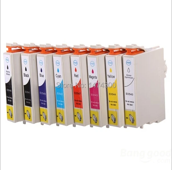 XIMO T0540 T0541 T0542 T0543 T0544 T0547 T0548 T0549 8C compatible ink cartridge for Stylus Photo R800,R1800 printers
XIMO T0540 T0541 T0542 T0543 T0544 T0547 T0548 T0549 8C compatible ink cartridge for Stylus Photo R800,R1800 printers