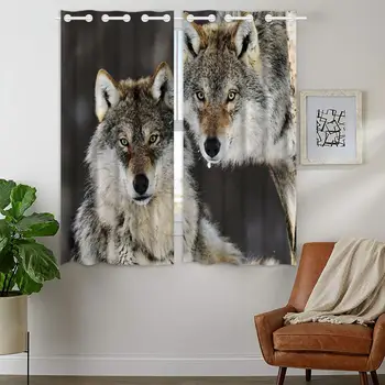 Blackout Curtains Darkening 2 Panels Grommet Window Curtain for Bedroom Groups Of Wolfs Wild Animal
Blackout Curtains Darkening 2 Panels Grommet Window Curtain for Bedroom Groups Of Wolfs Wild Animal