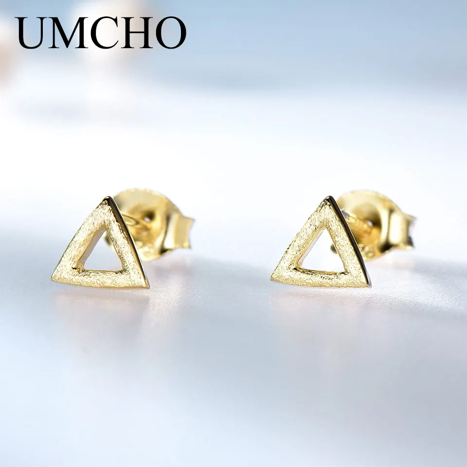 UMCHO Real Solid 925 Sterling Silver Stud Earrings For Women Handmade Drawing Earring For Girl Striangle Korea Earrings Fashion
UMCHO Real Solid 925 Sterling Silver Stud Earrings For Women Handmade Drawing Earring For Girl Striangle Korea Earrings Fashion