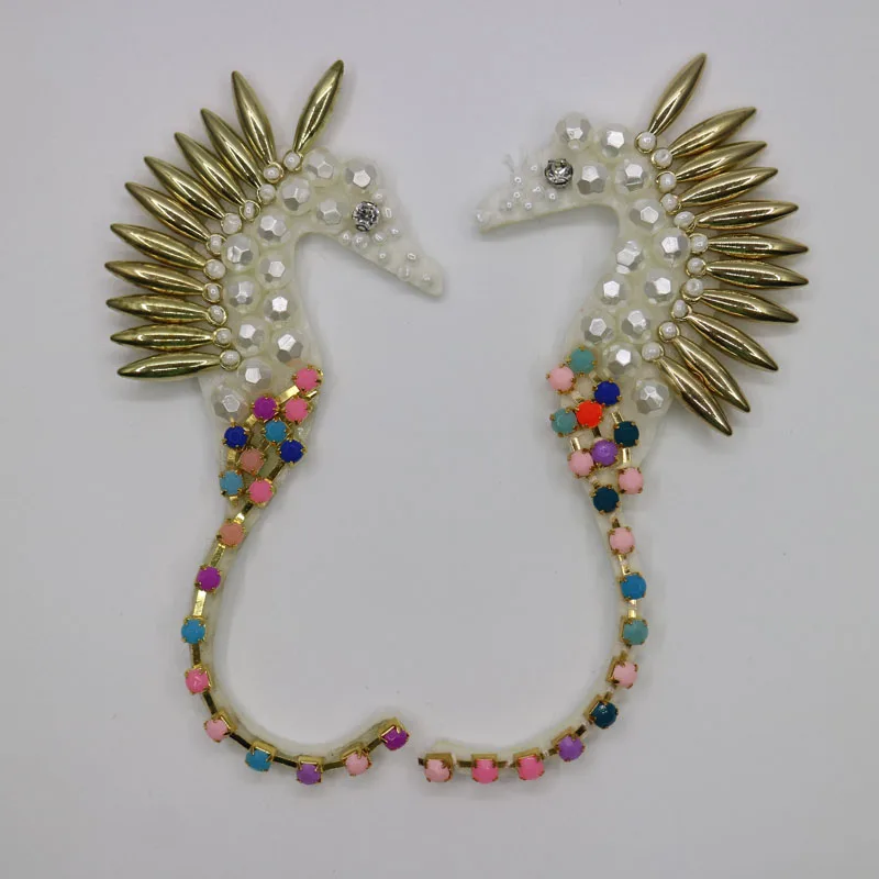 1pair Sea horse 3D Handmade rhinestone beaded Patches for clothing animals parches Embroidery applique flowers decorative patch
1pair Sea horse 3D Handmade rhinestone beaded Patches for clothing animals parches Embroidery applique flowers decorative patch
