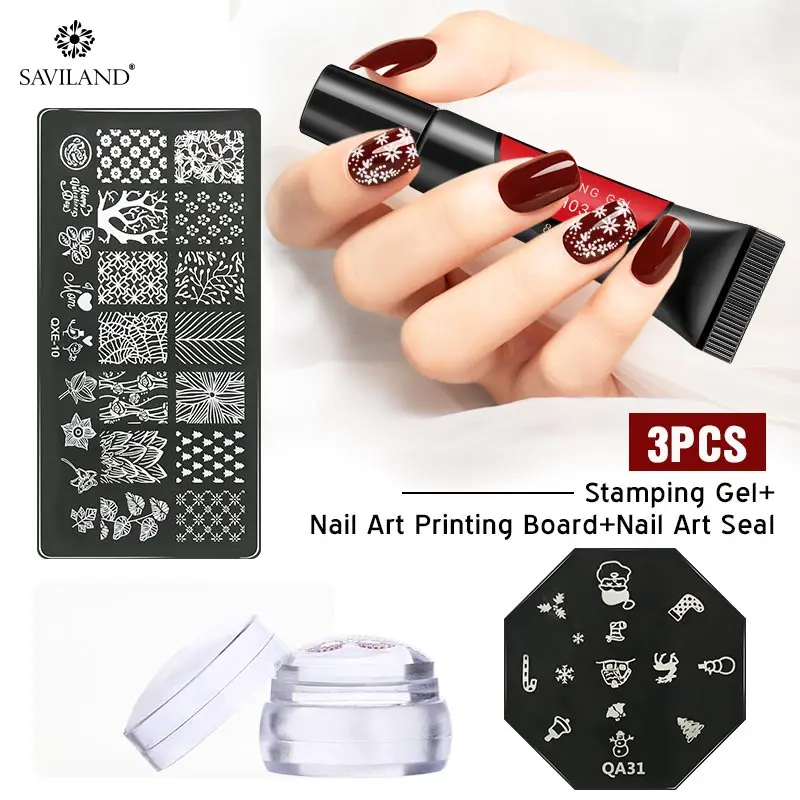 SAVILAND Nail Stamping Gel Varnish Nail Art Kits UV Gel Lacquer Soak Off Polish for DIY Painting Manicure Stamp Template Tools
SAVILAND Nail Stamping Gel Varnish Nail Art Kits UV Gel Lacquer Soak Off Polish for DIY Painting Manicure Stamp Template Tools