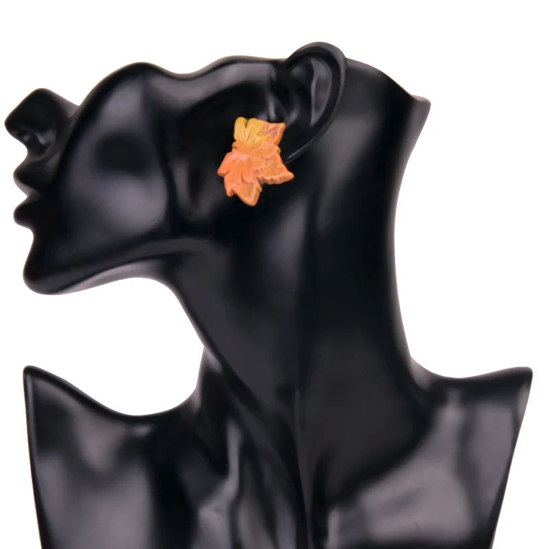 GuanLong Trendy Yellow Leaf Resin Fashion Earrings for Women Big Acrylic Drop Earring for Girls New Party Jewelry Brincos 2019 (5)