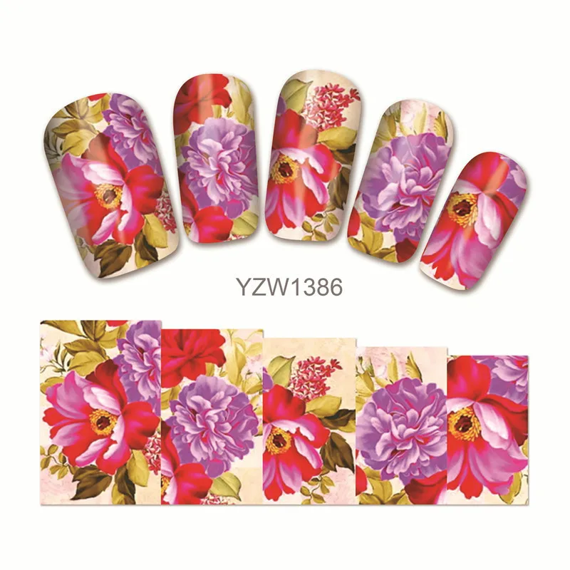 2 Sheets Flowers Nail Art Stickers Nail Water Decals Beautiful Blooming Decorations Diy for Manicure Sale
2 Sheets Flowers Nail Art Stickers Nail Water Decals Beautiful Blooming Decorations Diy for Manicure Sale