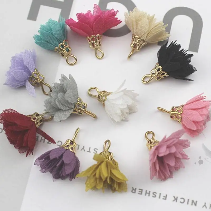 10pcs Chiffon Tassel Flower For DIY Earrings Bag Cloth Tassels Fringe Mix Colors Metal Hanging Sewing Accessories Decoration
10pcs Chiffon Tassel Flower For DIY Earrings Bag Cloth Tassels Fringe Mix Colors Metal Hanging Sewing Accessories Decoration