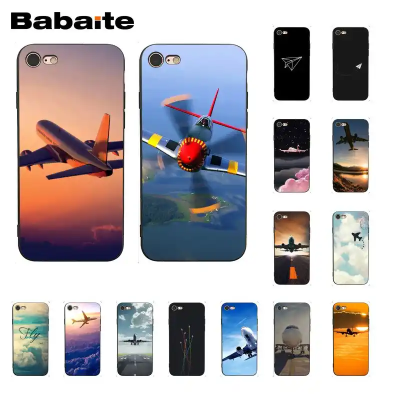 Babaite 航空機飛行機フライ旅行クラウド飛行機電話ケース Iphone 11 プロ 11pro 最大 8 7 6 6 S プラス X Xs 最大 5 5 S Se Xr Gooum