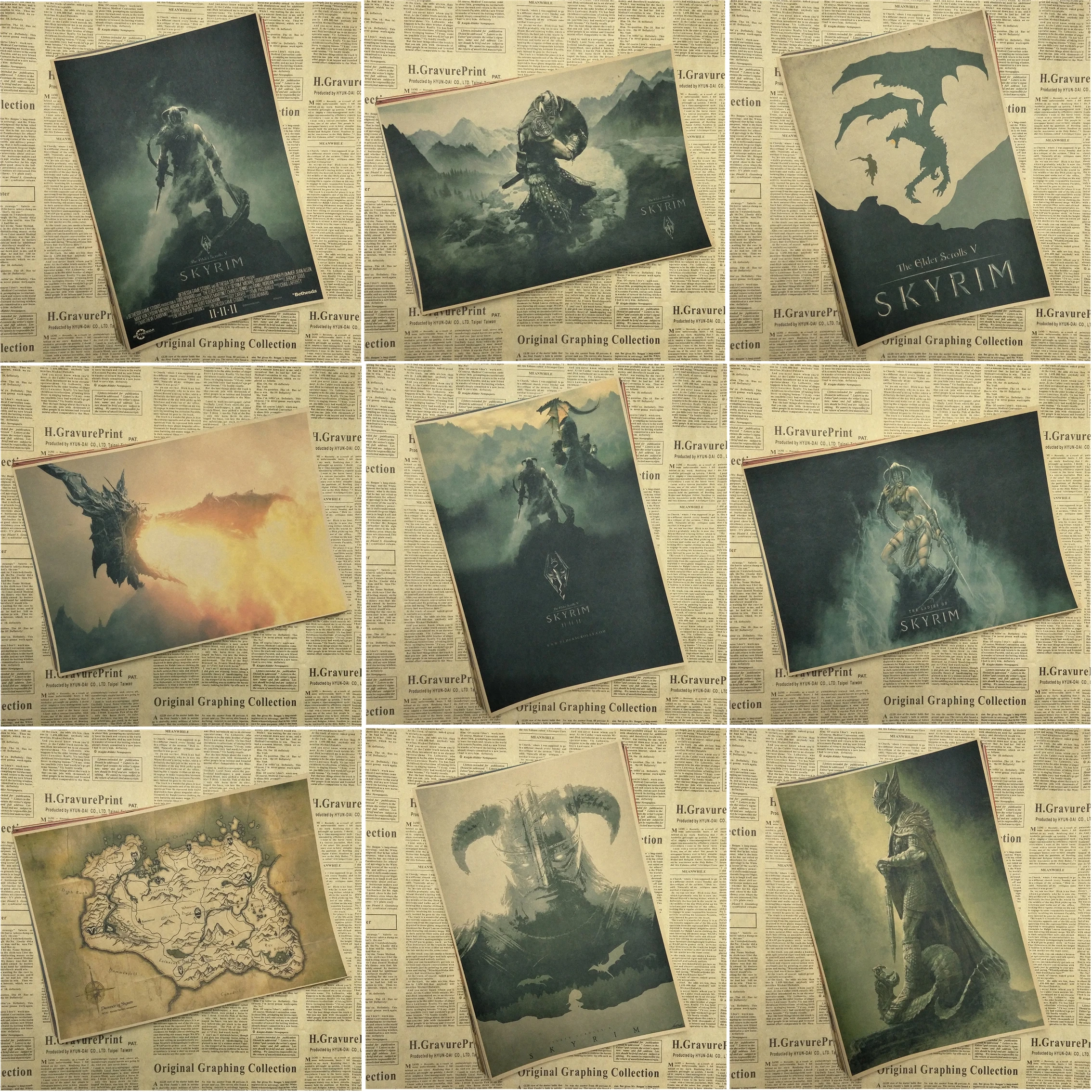 The Elder Scrolls V Skyrim Game retro Poster Retro Kraft Paper Bar Cafe Home Decor Painting Wall Sticker
The Elder Scrolls V Skyrim Game retro Poster Retro Kraft Paper Bar Cafe Home Decor Painting Wall Sticker