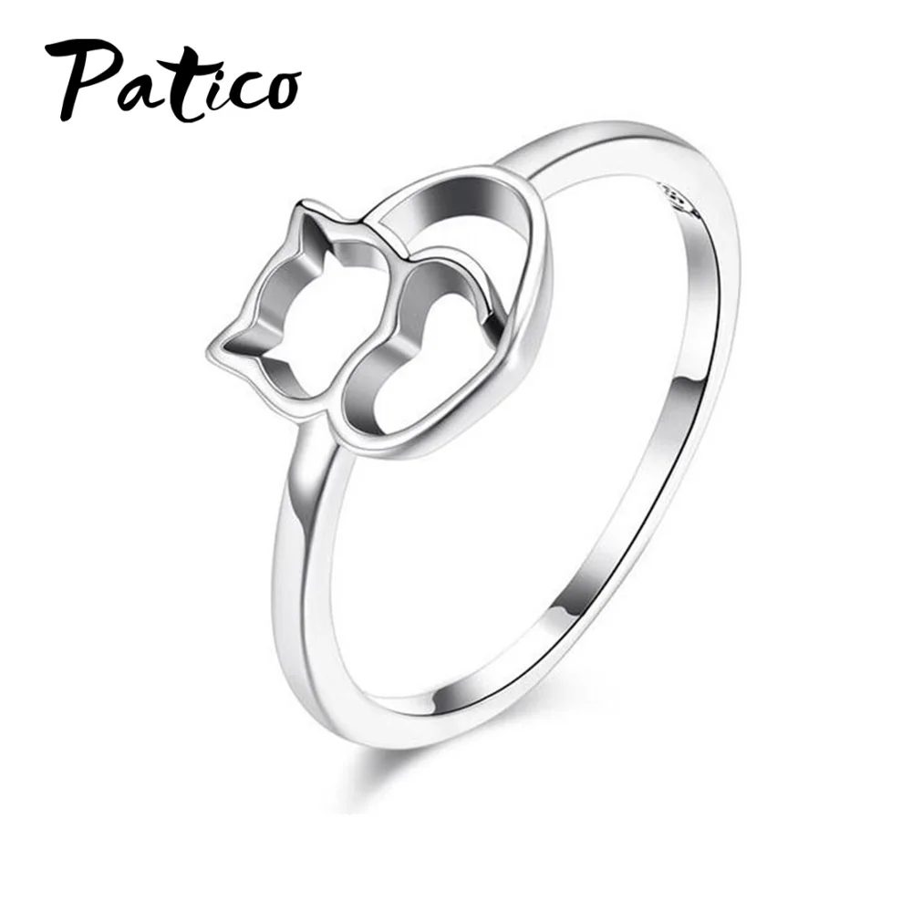 High Quality 925 Sterling Silver Color Rings For Women Wedding Lovely Cat Animal Jewelry Finger Rings Boutique Lady Joyas Gift
High Quality 925 Sterling Silver Color Rings For Women Wedding Lovely Cat Animal Jewelry Finger Rings Boutique Lady Joyas Gift
