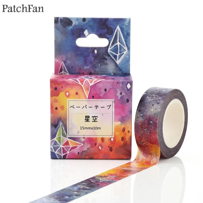 Patchfan Starry sky Nebula DIY Scrapbooking Craft Sticky Adhesive washi Paper Masking Tape Printed Pattern sticker decal A1643
Patchfan Starry sky Nebula DIY Scrapbooking Craft Sticky Adhesive washi Paper Masking Tape Printed Pattern sticker decal A1643
