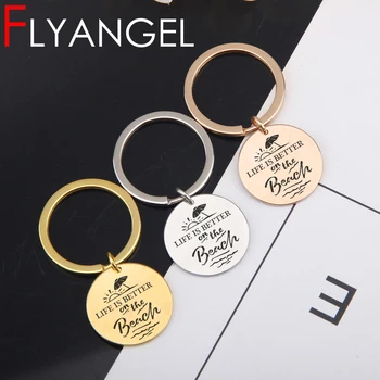 Cute Keychain Engraved Life Is Better On The Beach High Qulaity Enjoy Life Key Holder Women Jewelry Keyring Gifts For Life Lover
Cute Keychain Engraved Life Is Better On The Beach High Qulaity Enjoy Life Key Holder Women Jewelry Keyring Gifts For Life Lover