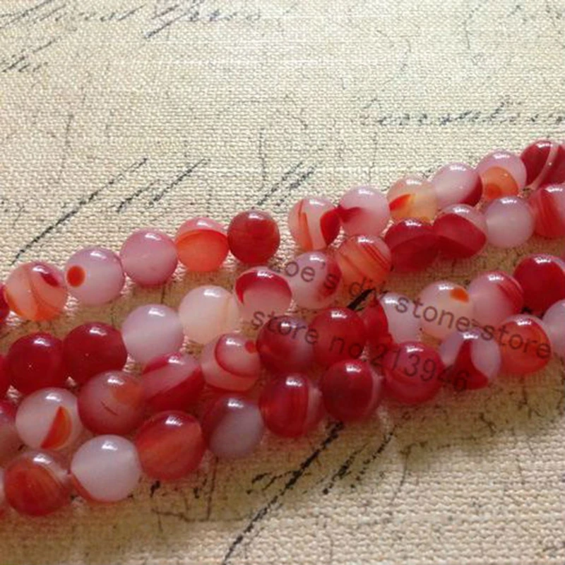

2Strands/Pack 10MM Red Tone 100% Nature Stone Semi-precious Beads Jewelry Accessories