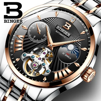 BINGER Men Watches Luxury Business Tourbillon Mechanical Watch Men Automatic Full Steel Waterproof Sapphire Sport Skeleton Watch
BINGER Men Watches Luxury Business Tourbillon Mechanical Watch Men Automatic Full Steel Waterproof Sapphire Sport Skeleton Watch