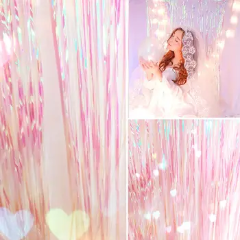 2018 Brand New Long Metallic Foil Laser Fringe Tinsel Curtain Wedding Birthday Backdrop Party 1x2m
2018 Brand New Long Metallic Foil Laser Fringe Tinsel Curtain Wedding Birthday Backdrop Party 1x2m