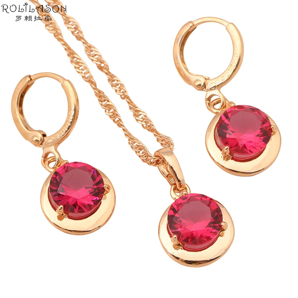 Cute Round Style Jewelry Sets gold Tone Rose red Crystal Health Jewelry Sets Earrings Necklace Fashion Pendant JS472
Cute Round Style Jewelry Sets gold Tone Rose red Crystal Health Jewelry Sets Earrings Necklace Fashion Pendant JS472