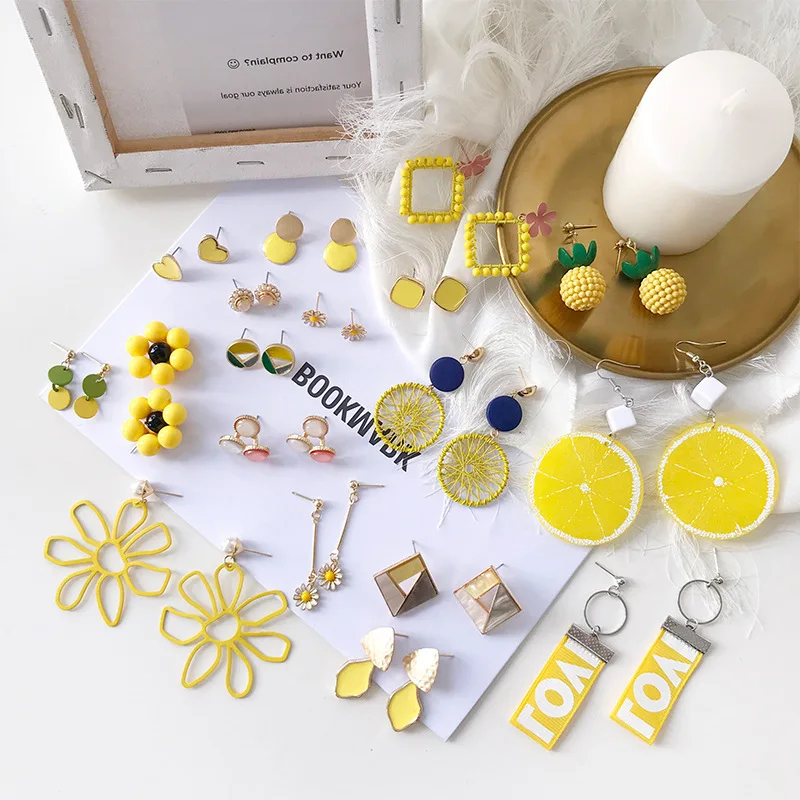Korea Style Girl Tassel Yellow Earrings Imitation Pearl Flower Geometric Drop Earrings for Womem Fashion Jewelry Accessories
Korea Style Girl Tassel Yellow Earrings Imitation Pearl Flower Geometric Drop Earrings for Womem Fashion Jewelry Accessories