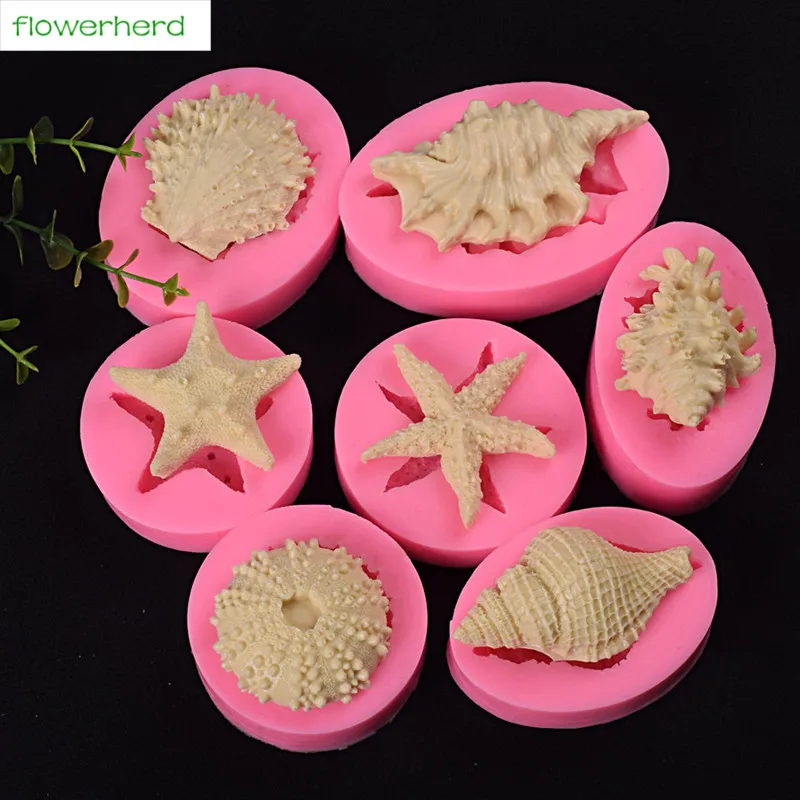 Marine series shells Christmas silicone mold Fondant Cake Decration Silicone Mold Conch Starfish Chocolate Clay Candy Molds
Marine series shells Christmas silicone mold Fondant Cake Decration Silicone Mold Conch Starfish Chocolate Clay Candy Molds