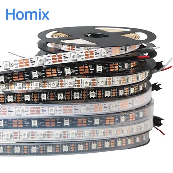 DC5V 1m/4m/5m WS2812B 30/60/144 pixels/leds/m Individually Addressable Smart led pixel strip dream color WS2812 IC;WS2812B/M
DC5V 1m/4m/5m WS2812B 30/60/144 pixels/leds/m Individually Addressable Smart led pixel strip dream color WS2812 IC;WS2812B/M