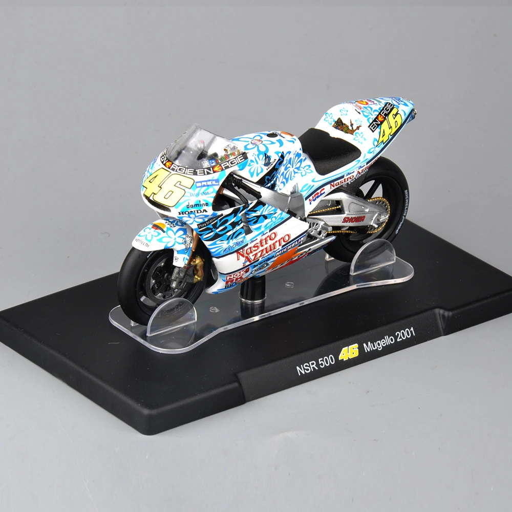 1/18 Scale Diecast Mororcycle VALENTINO ROSSI NSR 500 46# Mugello 2001 Motorbike Toys Collections
1/18 Scale Diecast Mororcycle VALENTINO ROSSI NSR 500 46# Mugello 2001 Motorbike Toys Collections