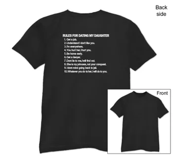 2019 Fashion Fashion Men Printed T-Shirt Top 10 Rules Rules For Daughter Dating Fathers Day Birthday Gift T-Shirt
2019 Fashion Fashion Men Printed T-Shirt Top 10 Rules Rules For Daughter Dating Fathers Day Birthday Gift T-Shirt