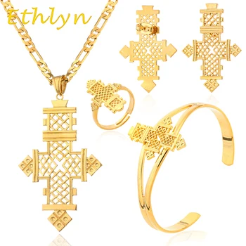 Ethlyn Ethiopia cross Pendant rings bracelets earrings sets Gold Color jewelry sets for Ethiopian & Eritrean Women designs S33
Ethlyn Ethiopia cross Pendant rings bracelets earrings sets Gold Color jewelry sets for Ethiopian & Eritrean Women designs S33