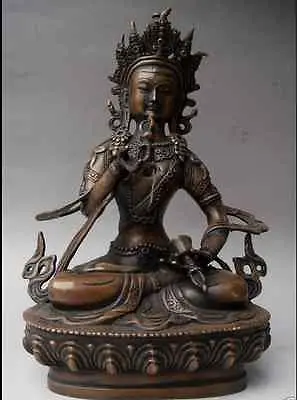 Chinese Tibet Tibetan Bronze Vajrasattva Dorje Sempa Statue 
Chinese Tibet Tibetan Bronze Vajrasattva Dorje Sempa Statue