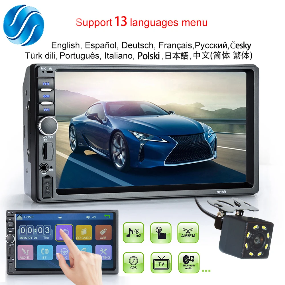 SINOVCLE MP5 Auto Media Player Double Dins USB Bluetooth Audio Car Radio Multimidia MP5 12V FM HD 7" Touch Screen Stereo Radio
SINOVCLE MP5 Auto Media Player Double Dins USB Bluetooth Audio Car Radio Multimidia MP5 12V FM HD 7" Touch Screen Stereo Radio