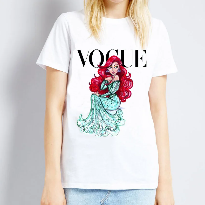 2019 Summer VOGUE Princess Printed Women T-shirt Short Sleeve Casual O-neck Print Tops Harajuku TSHIRT tee shirt femme
2019 Summer VOGUE Princess Printed Women T-shirt Short Sleeve Casual O-neck Print Tops Harajuku TSHIRT tee shirt femme