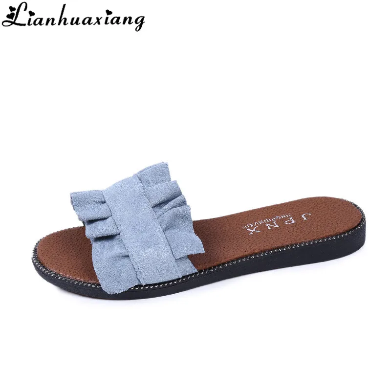 Women Slippers 2019 Fashion Flat Slippers Shoes Ruffles Flip Flops Women Beach Solid Flats Shoes Slides Tenis Feminino 6O0162
Women Slippers 2019 Fashion Flat Slippers Shoes Ruffles Flip Flops Women Beach Solid Flats Shoes Slides Tenis Feminino 6O0162