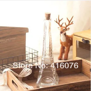 La Tour Eiffel Tower Shape Glass Vase Glass Bottle with Wooden Cork Flower Pot M Size F1021
La Tour Eiffel Tower Shape Glass Vase Glass Bottle with Wooden Cork Flower Pot M Size F1021
