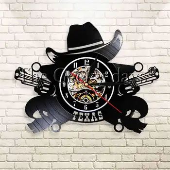 1Piece Texas Cowboy Wall Clock Crossed Revolver Guns Vinyl Record Wall Clock Bandit With Pistols Shawl Hat Modern Wall Art
1Piece Texas Cowboy Wall Clock Crossed Revolver Guns Vinyl Record Wall Clock Bandit With Pistols Shawl Hat Modern Wall Art