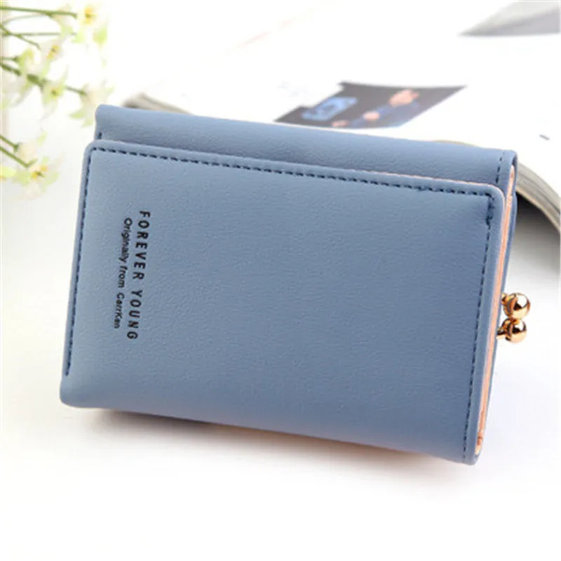 New Korean ladies wallet short fashion vertical section plain three-fold card package multi-function coin purse female
New Korean ladies wallet short fashion vertical section plain three-fold card package multi-function coin purse female
