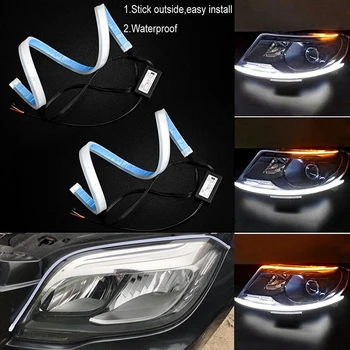 2PCS 60cm Waterproof Flexible Universal Car led DRL Daytime Running Light Flowing Runs Headlight LED Strip Turn Signal Lights
2PCS 60cm Waterproof Flexible Universal Car led DRL Daytime Running Light Flowing Runs Headlight LED Strip Turn Signal Lights